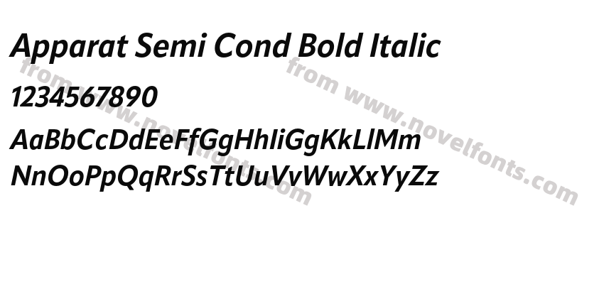 Apparat Semi Cond Bold ItalicPreview