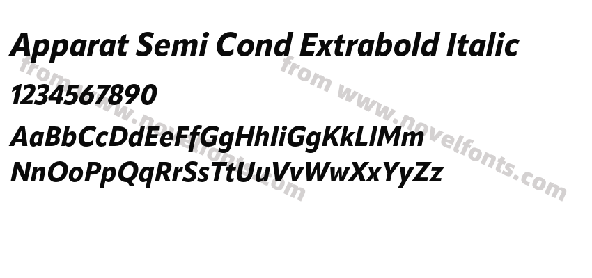Apparat Semi Cond Extrabold ItalicPreview