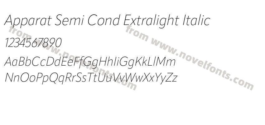 Apparat Semi Cond Extralight ItalicPreview