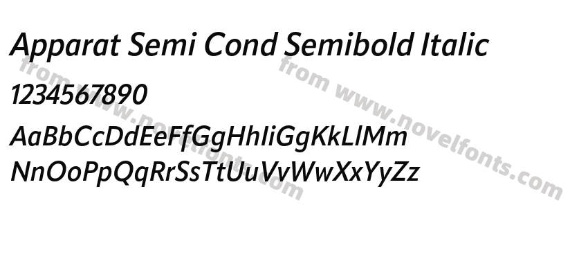 Apparat Semi Cond Semibold ItalicPreview