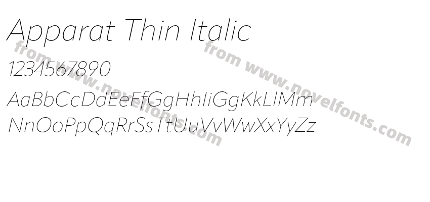 Apparat Thin ItalicPreview