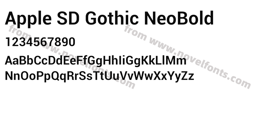 Apple SD Gothic NeoBoldPreview