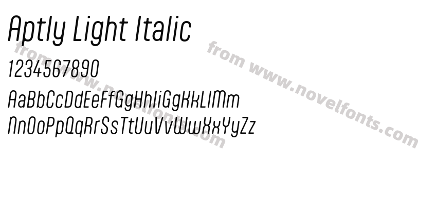 Aptly Light ItalicPreview