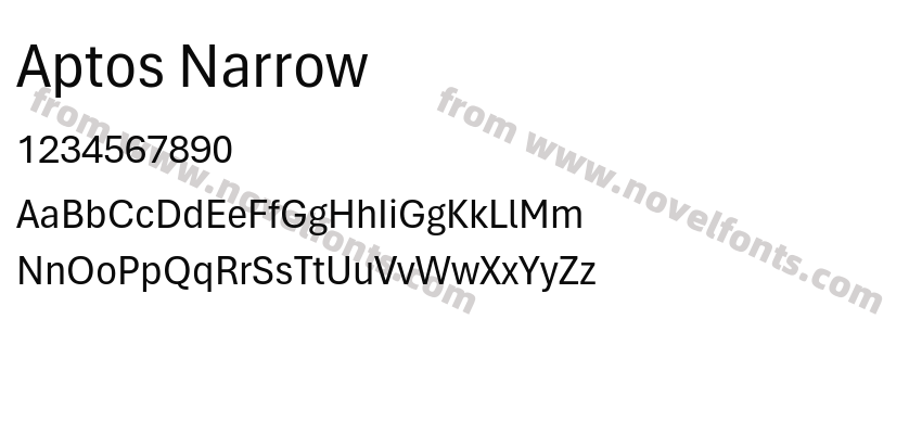 Aptos NarrowPreview