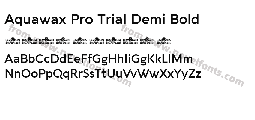 Aquawax Pro Trial Demi BoldPreview