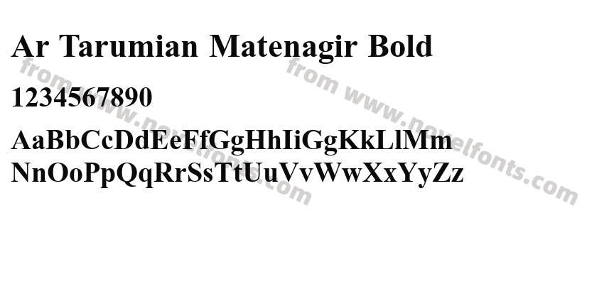 Ar Tarumian Matenagir BoldPreview