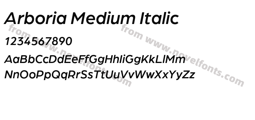 Arboria Medium ItalicPreview