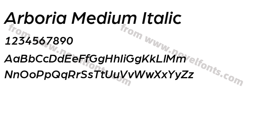 Arboria Medium ItalicPreview