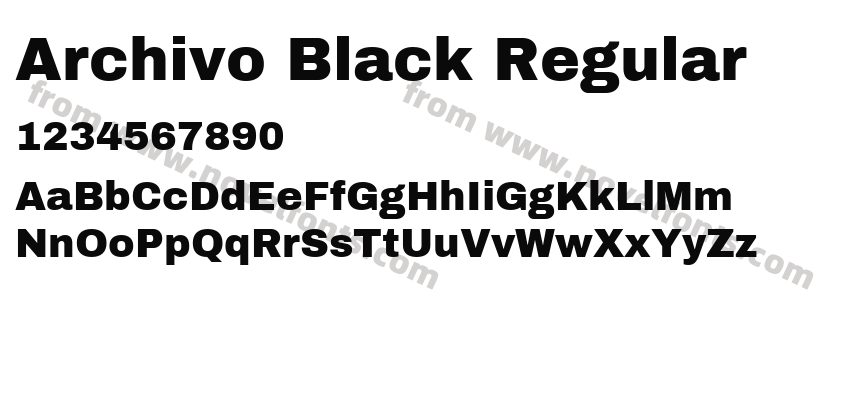 Archivo Black RegularPreview