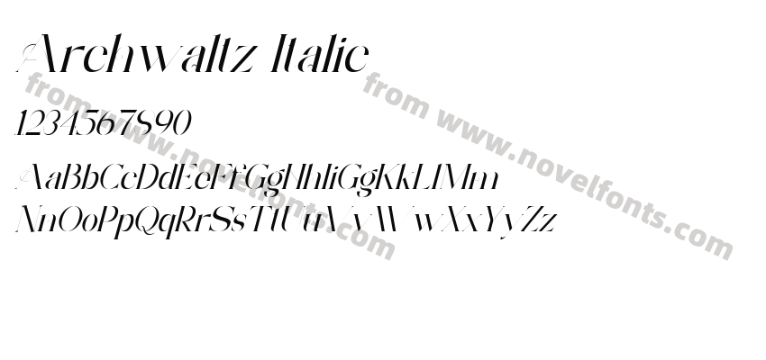 Archwaltz ItalicPreview