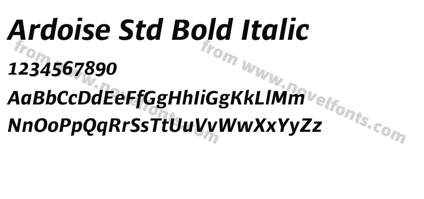 Ardoise Std Bold ItalicPreview