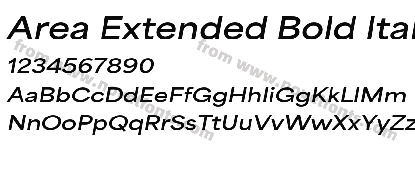 Area Extended Bold ItalicPreview