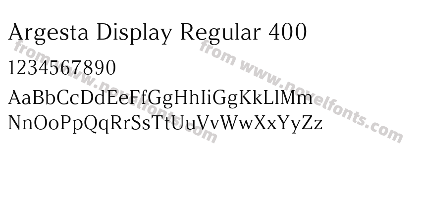 Argesta Display Regular 400Preview