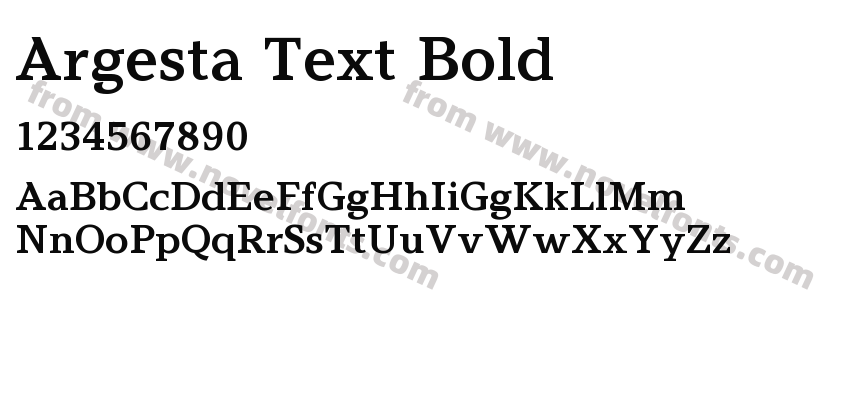 Argesta Text BoldPreview