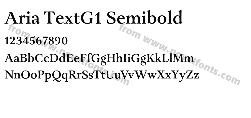 Aria TextG1 SemiboldPreview