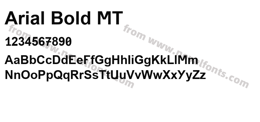 Arial Bold MTPreview