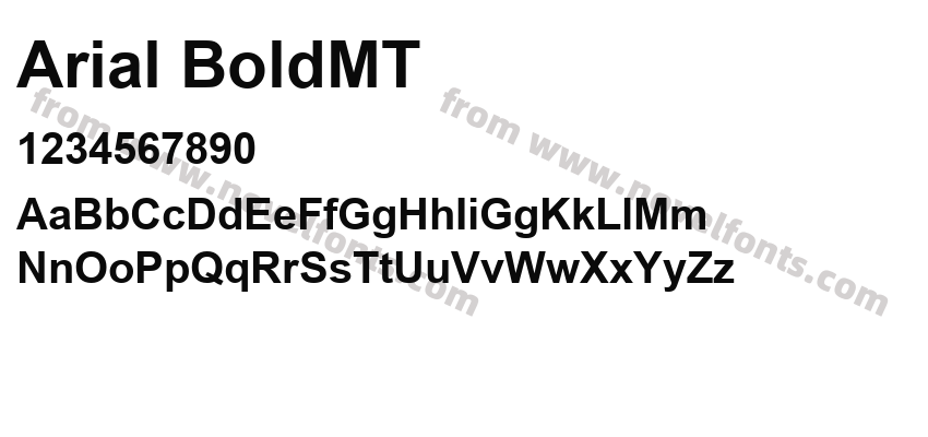 Arial BoldMTPreview
