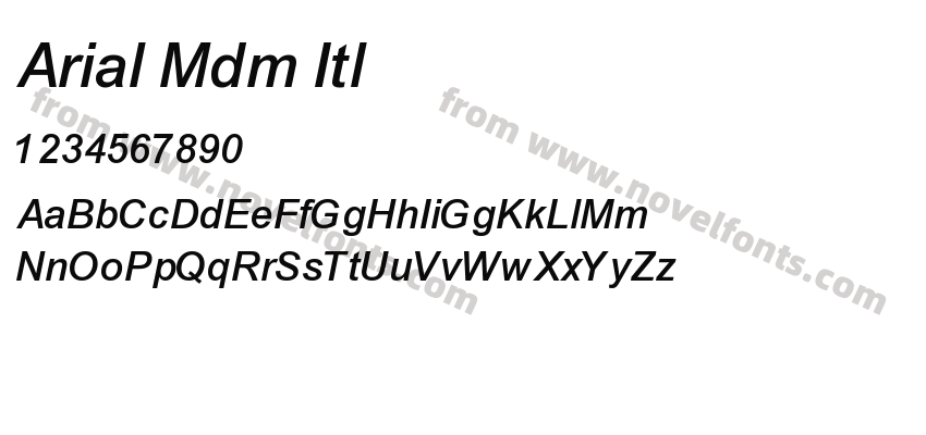 Arial Mdm ItlPreview