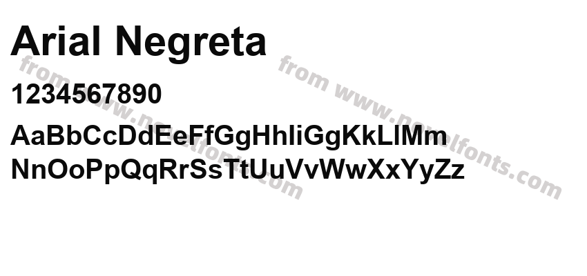 Arial NegretaPreview