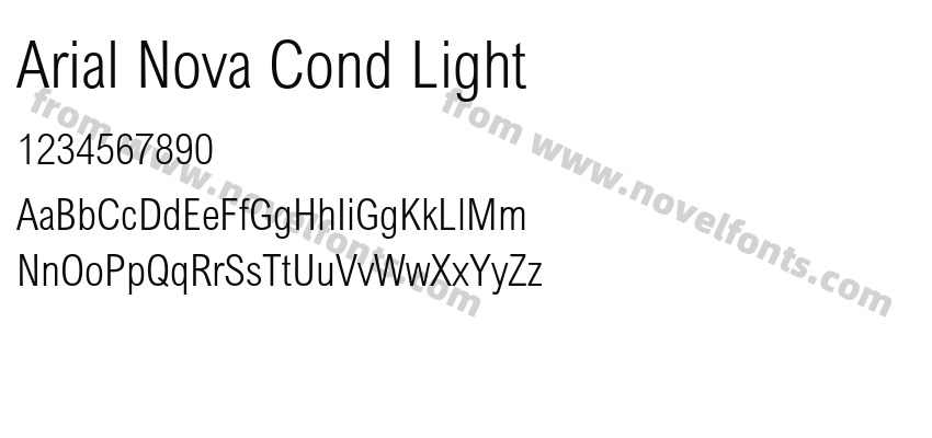 Arial Nova Cond LightPreview