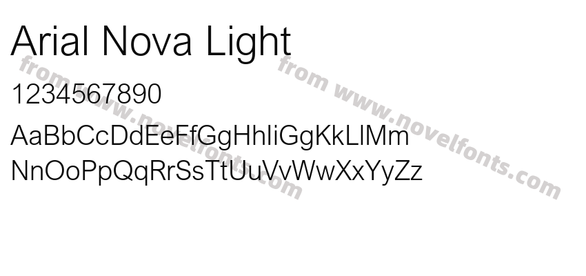Arial Nova LightPreview