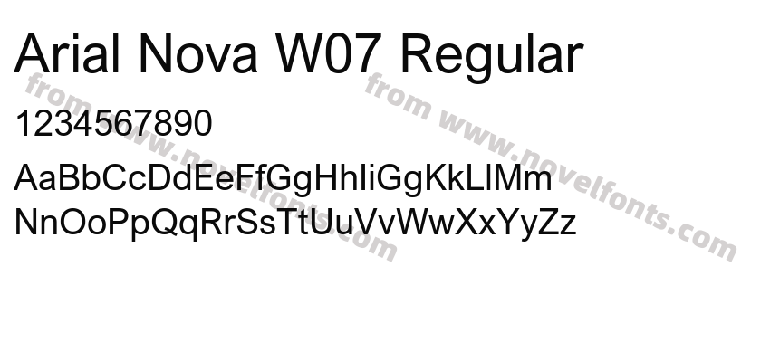 Arial Nova W07 RegularPreview