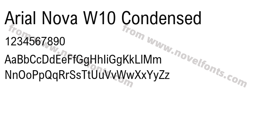 Arial Nova W10 CondensedPreview