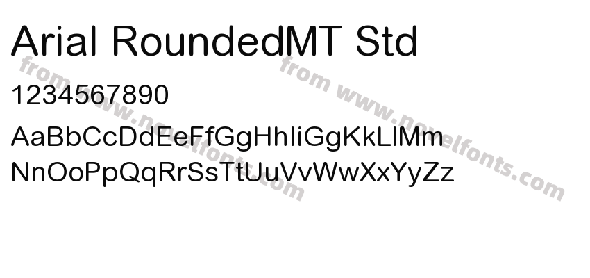Arial RoundedMT StdPreview