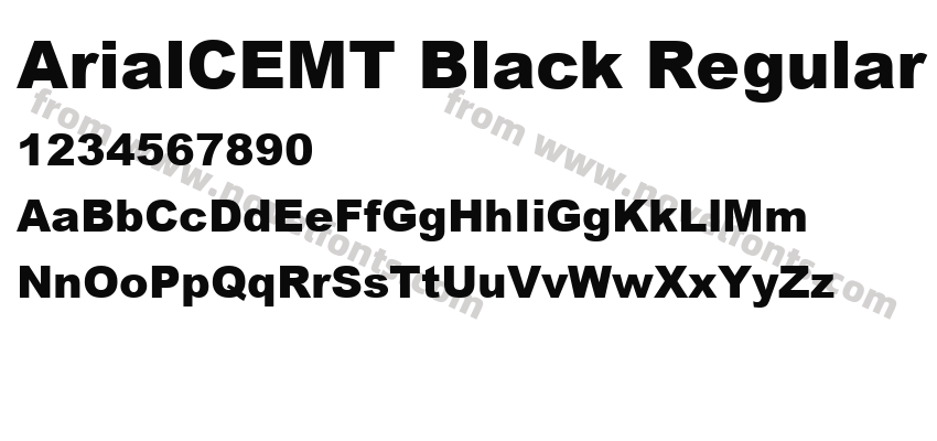 ArialCEMT Black RegularPreview