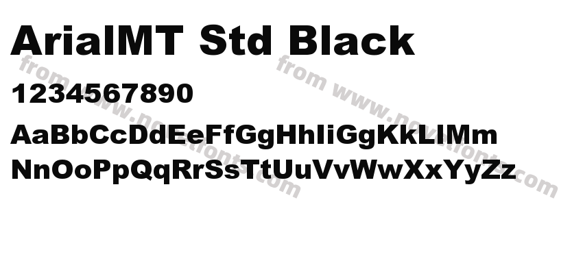 ArialMT Std BlackPreview
