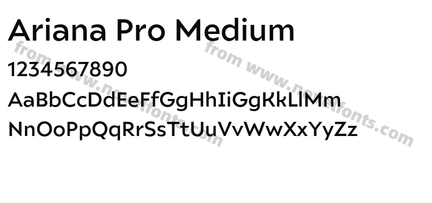 Ariana Pro MediumPreview