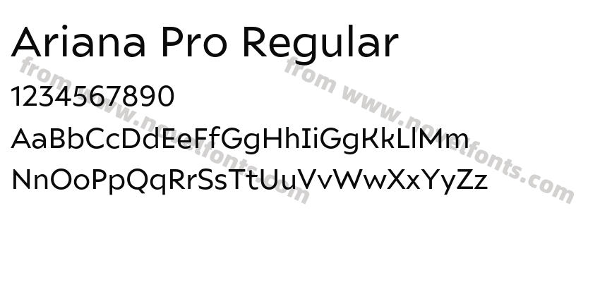 Ariana Pro RegularPreview