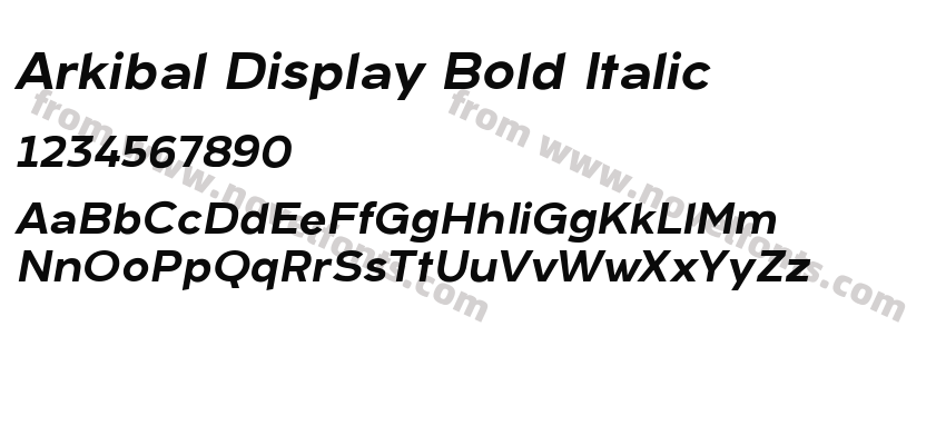 Arkibal Display Bold ItalicPreview