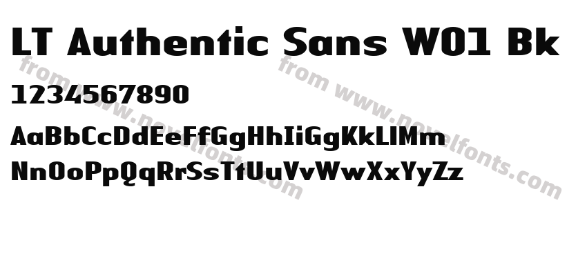 LT Authentic Sans W01 BkPreview