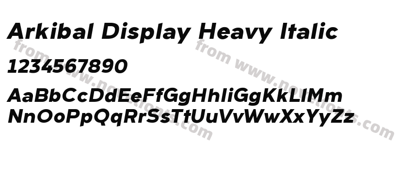 Arkibal Display Heavy ItalicPreview