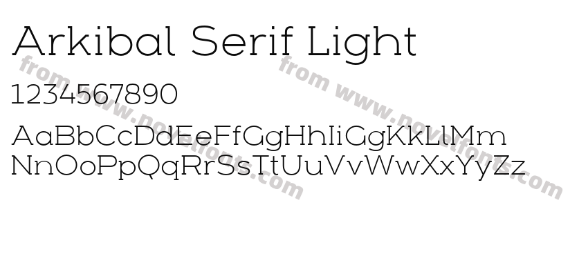 Arkibal Serif LightPreview