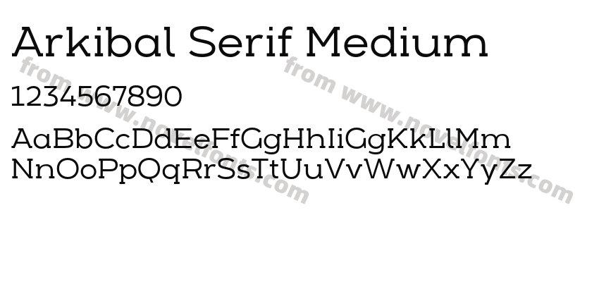 Arkibal Serif MediumPreview