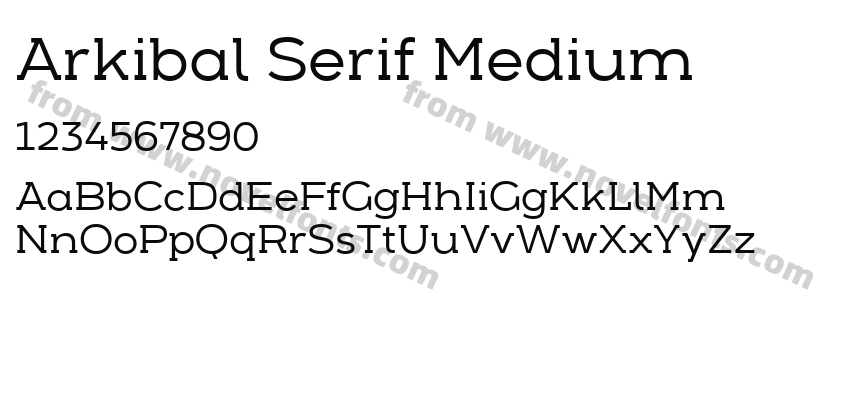 Arkibal Serif MediumPreview