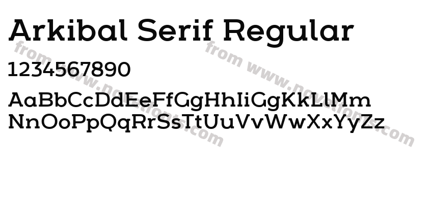 Arkibal Serif RegularPreview