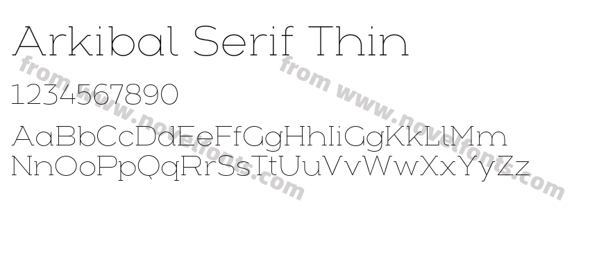 Arkibal Serif ThinPreview