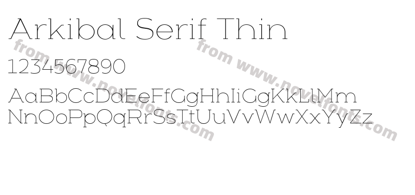 Arkibal Serif ThinPreview
