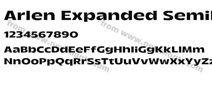 Arlen Expanded SemiboldPreview