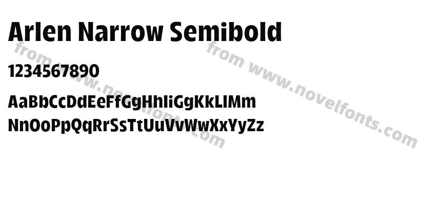 Arlen Narrow SemiboldPreview