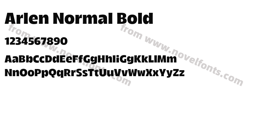 Arlen Normal BoldPreview