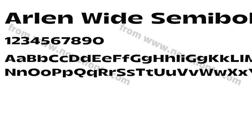 Arlen Wide SemiboldPreview