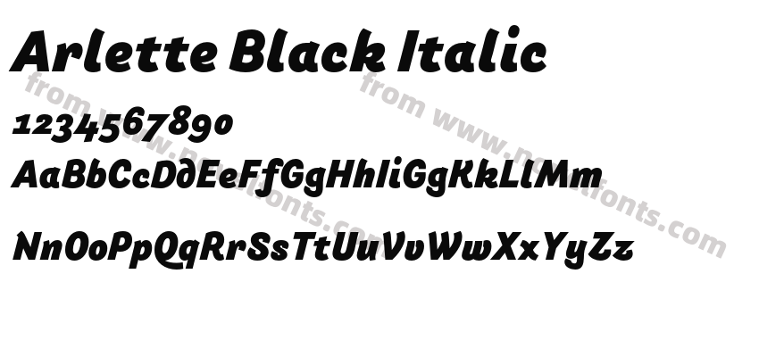 Arlette Black ItalicPreview