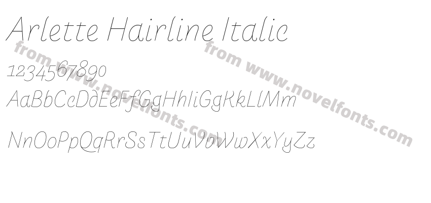 Arlette Hairline ItalicPreview