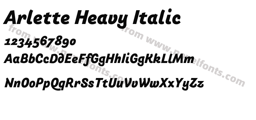 Arlette Heavy ItalicPreview