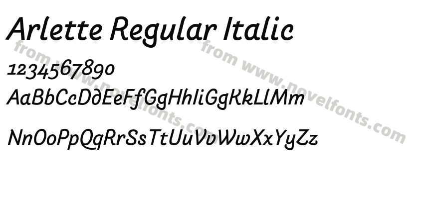 Arlette Regular ItalicPreview