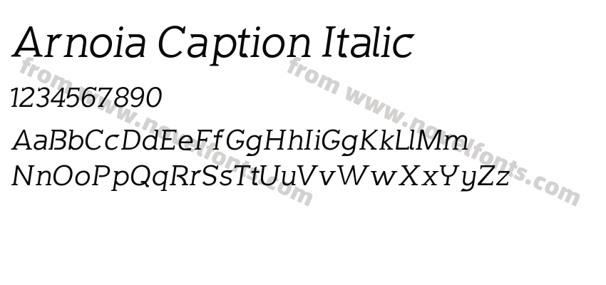 Arnoia Caption ItalicPreview